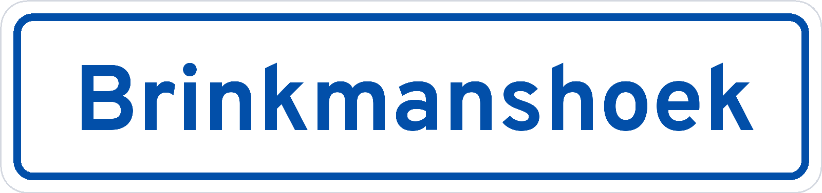 Plaatsnaambord Brinkmanshoek