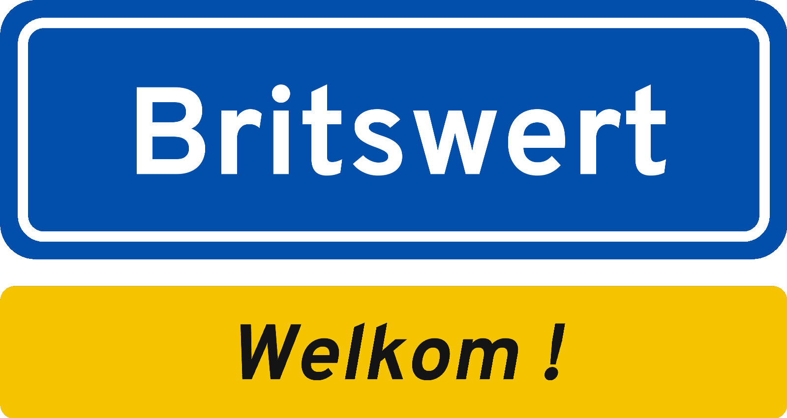 Welkomstbord Britswert