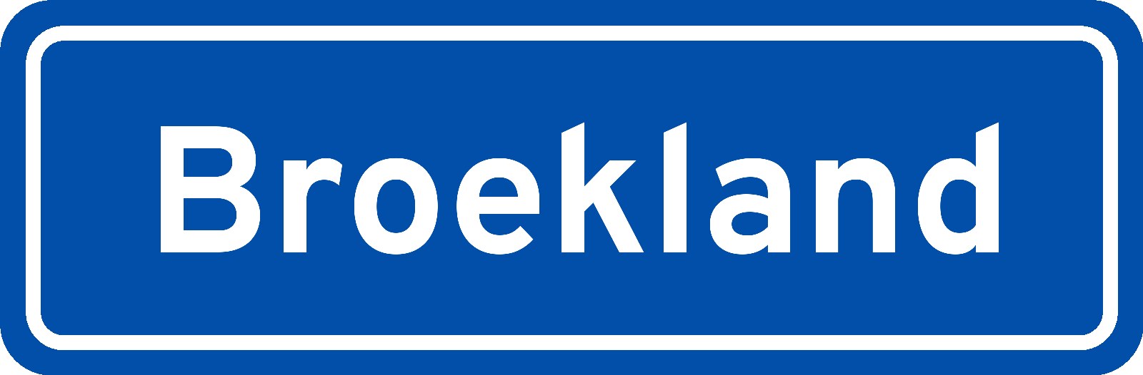 Plaatsnaambord Broekland