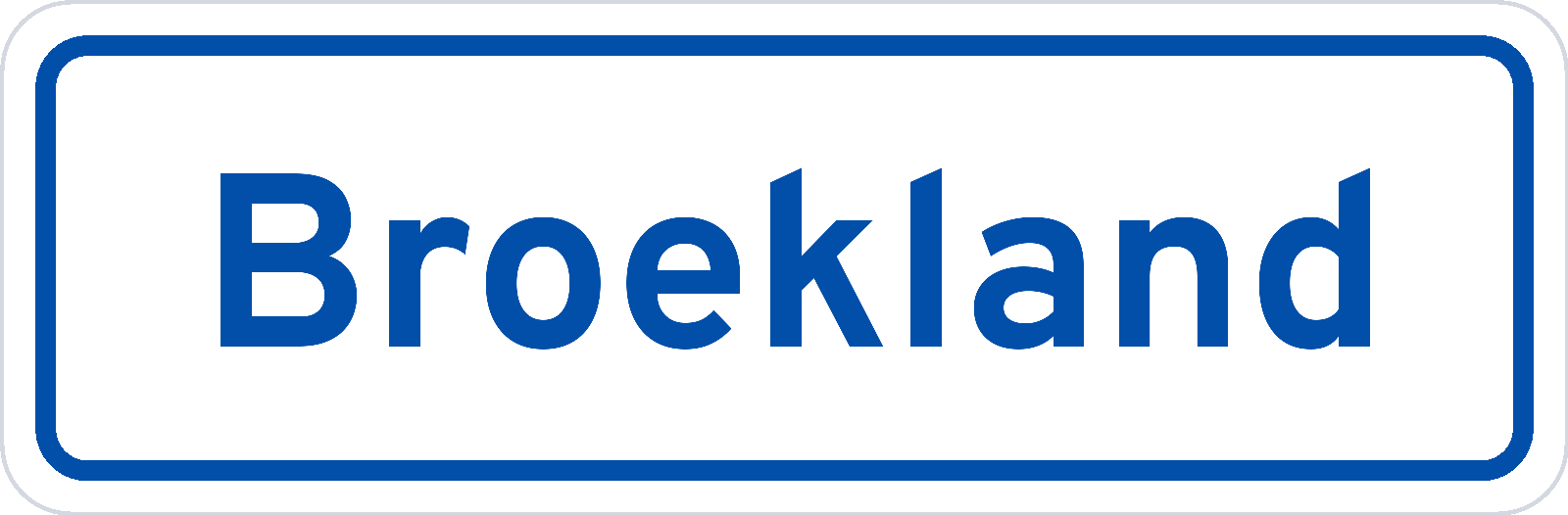 Plaatsnaambord Broekland