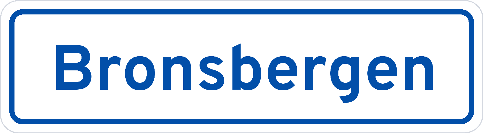 Plaatsnaambord Bronsbergen
