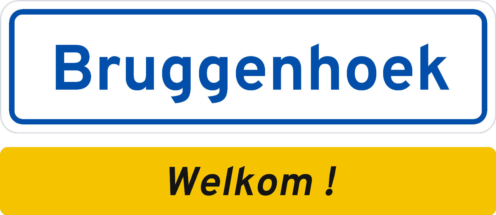 Welkomstbord Bruggenhoek