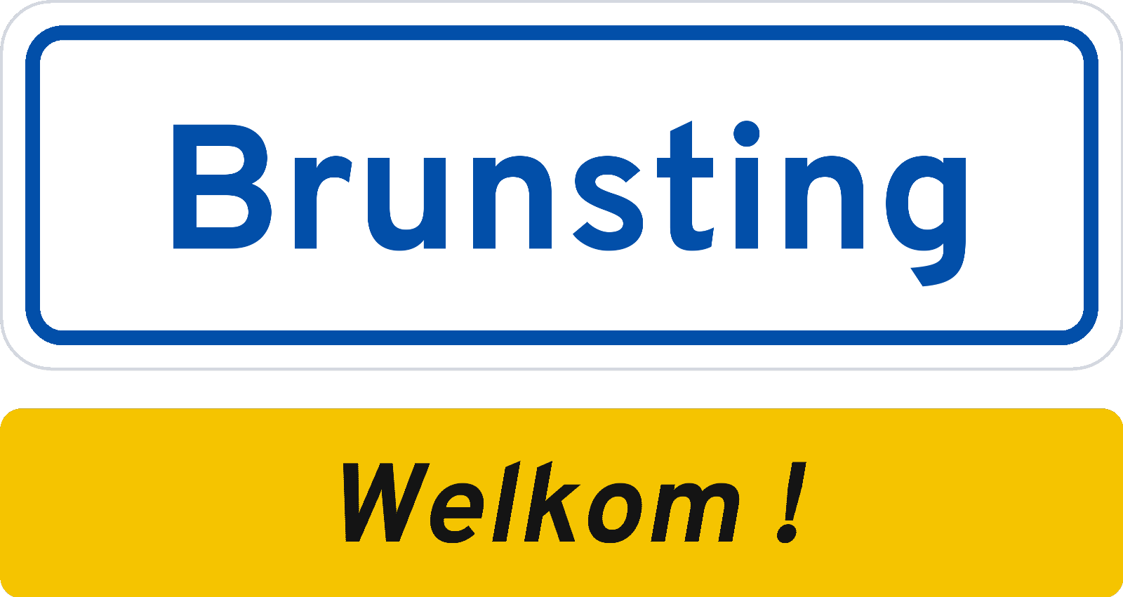 Welkomstbord Brunsting