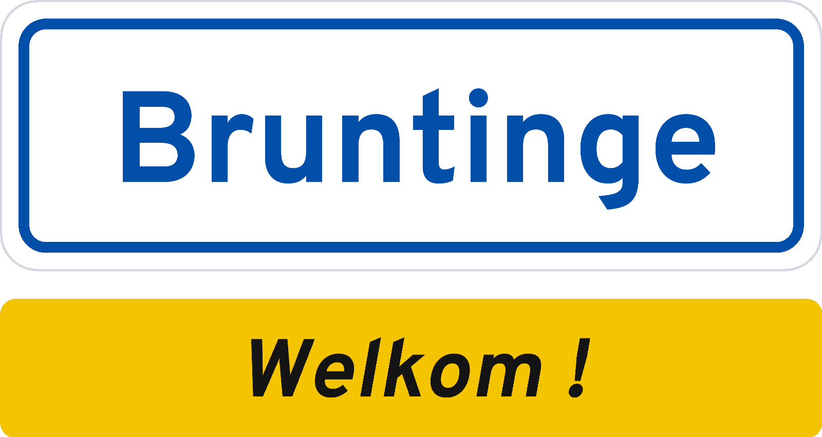 Welkomstbord Bruntinge