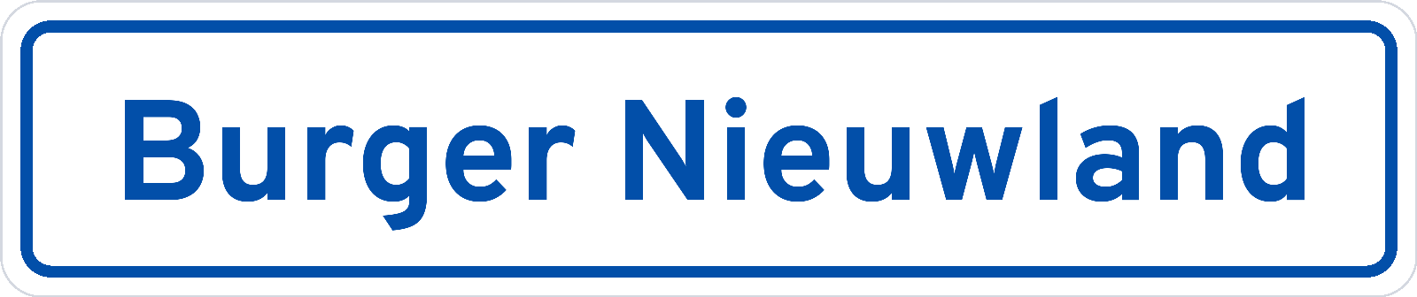 Plaatsnaambord Burger Nieuwland