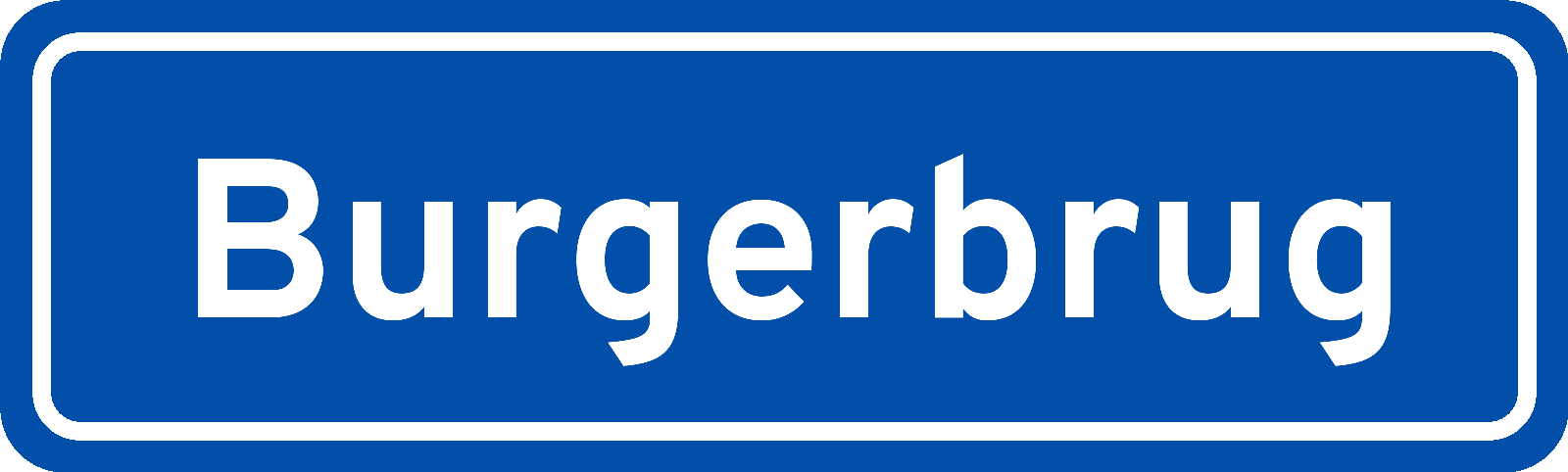 Plaatsnaambord Burgerbrug