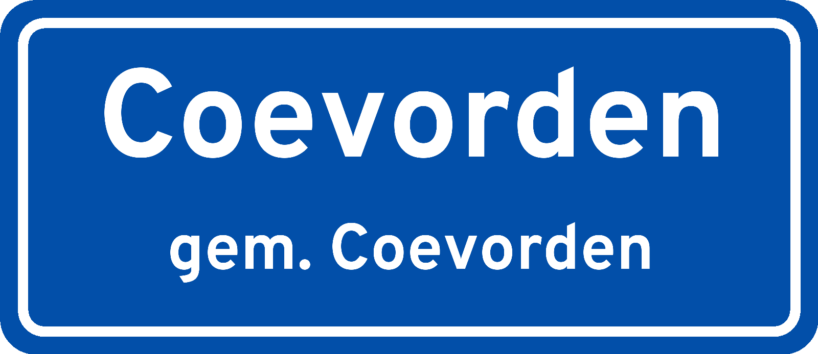 Plaatsnaambord Coevorden gemeente Coevorden