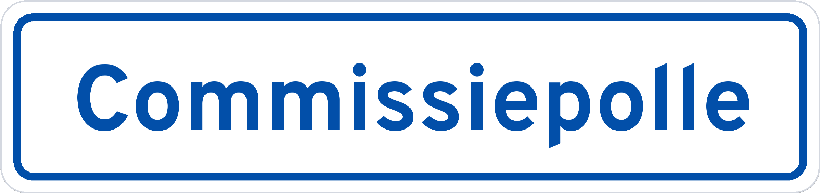 Plaatsnaambord Commissiepolle