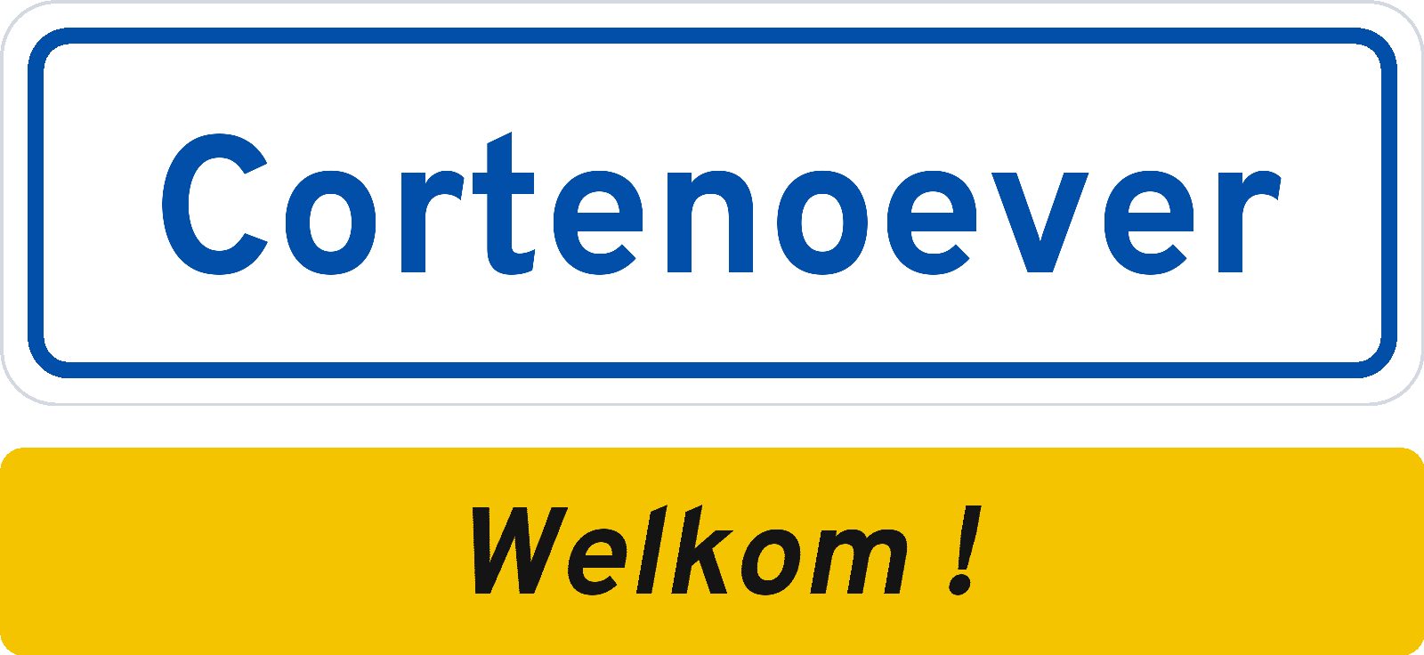 Welkomstbord Cortenoever