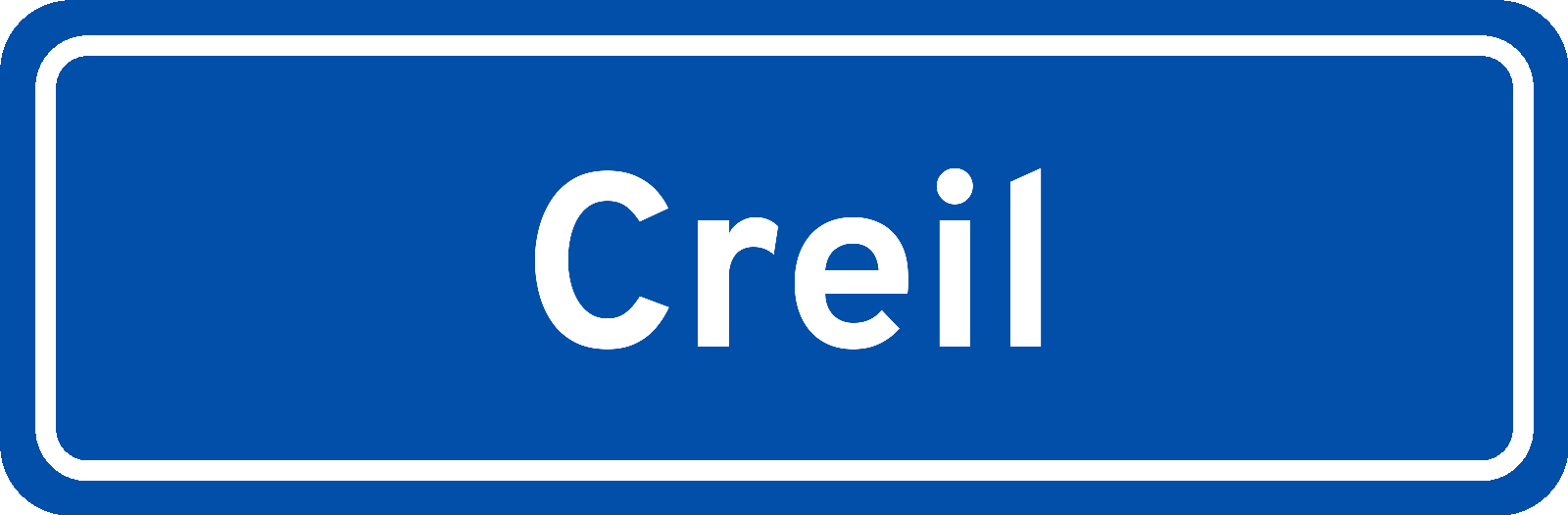 Plaatsnaambord Creil