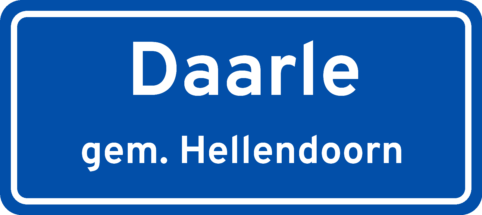 Plaatsnaambord Daarle gemeente Hellendoorn