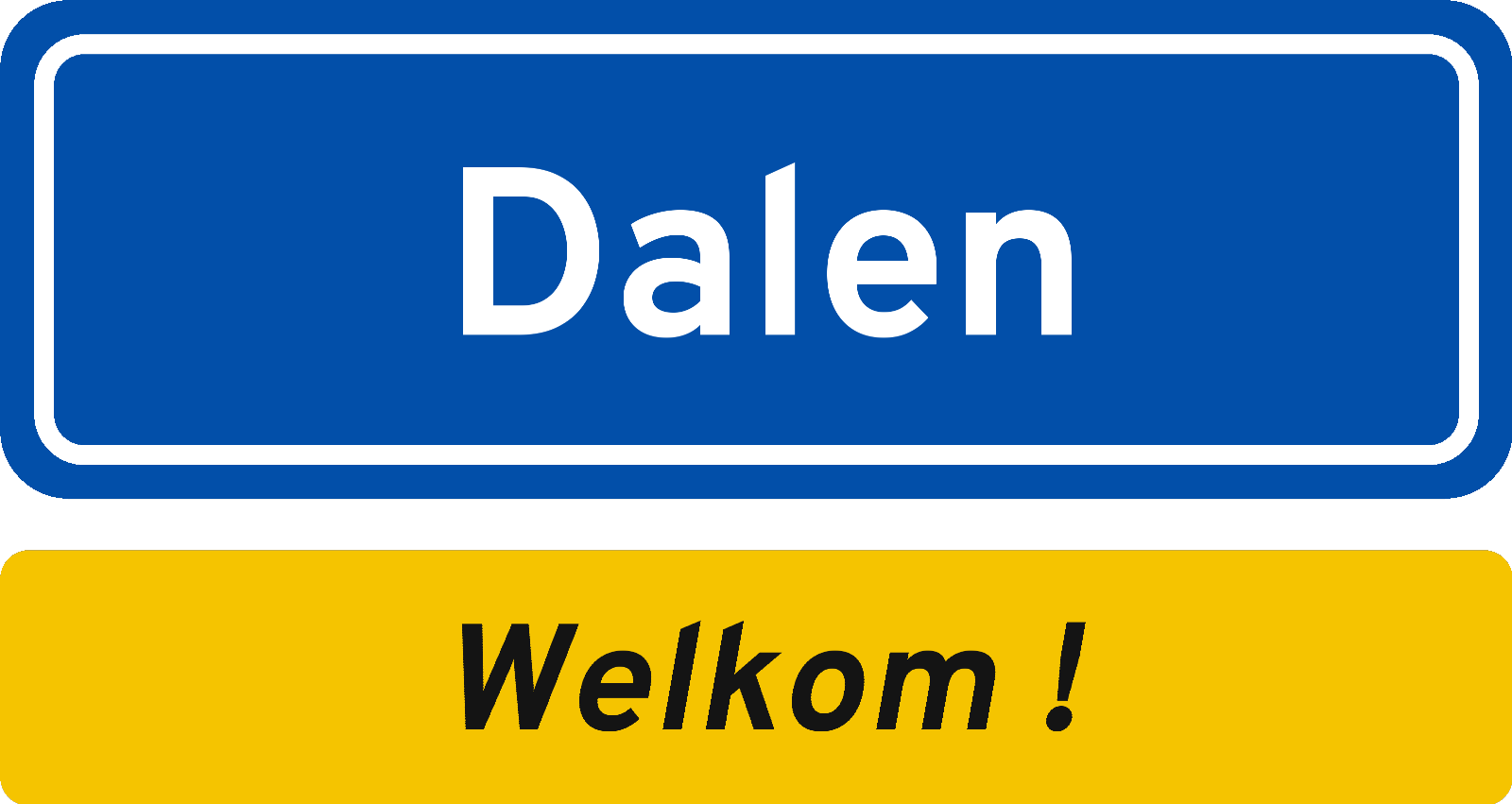 Welkomstbord Dalen