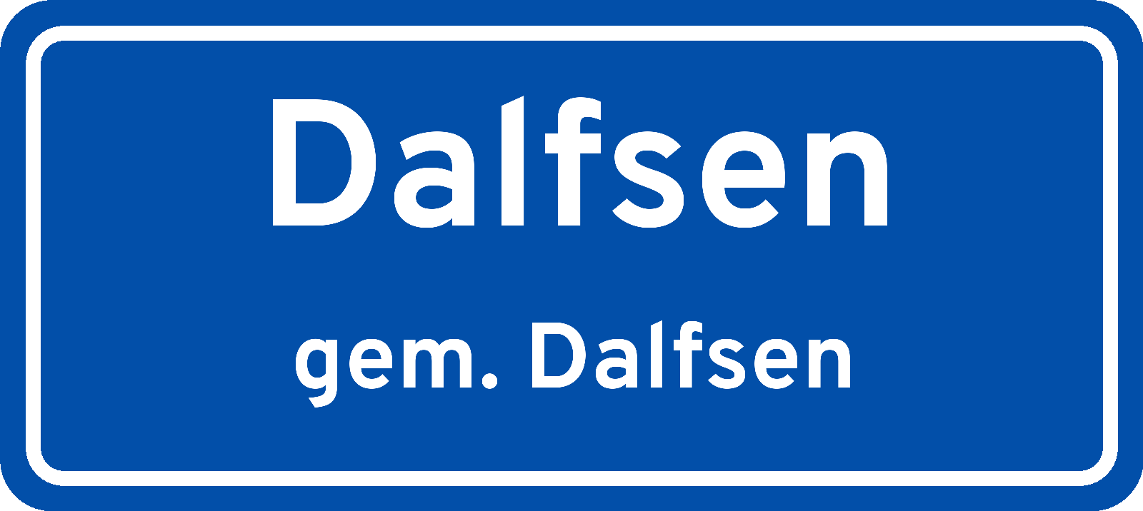 Plaatsnaambord Dalfsen gemeente Dalfsen