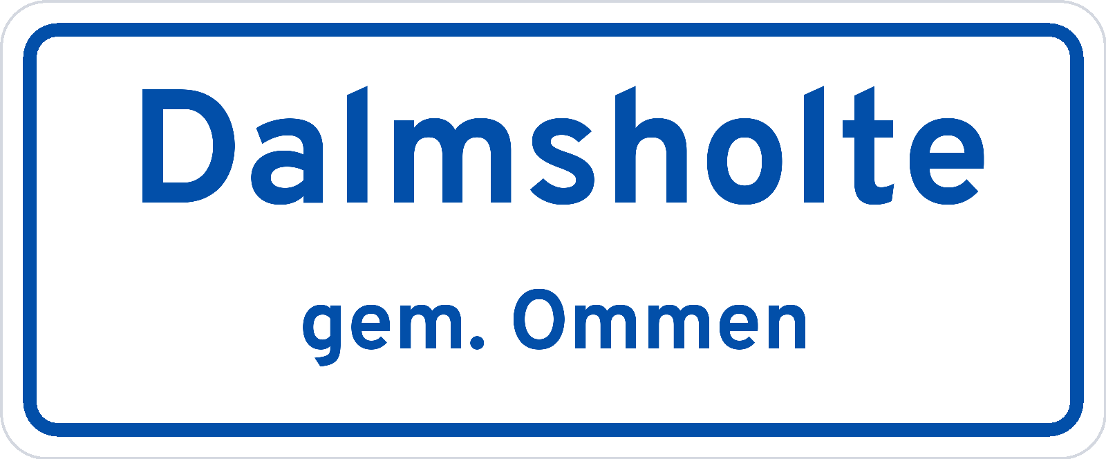 Plaatsnaambord Dalmsholte gemeente Ommen