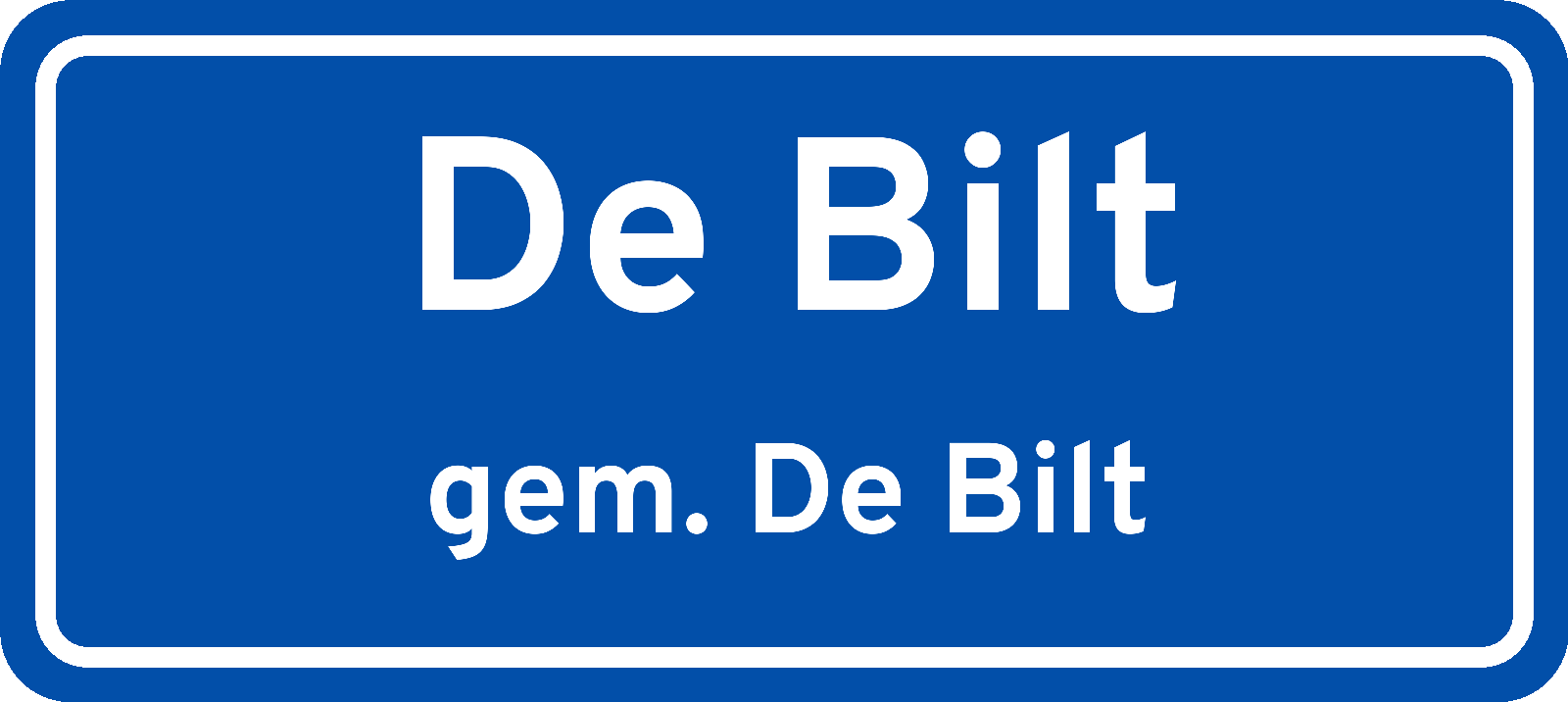 Plaatsnaambord De Bilt gemeente De Bilt