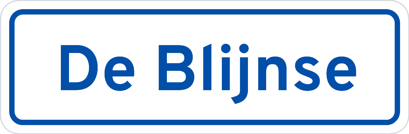 Plaatsnaambord De Blijnse