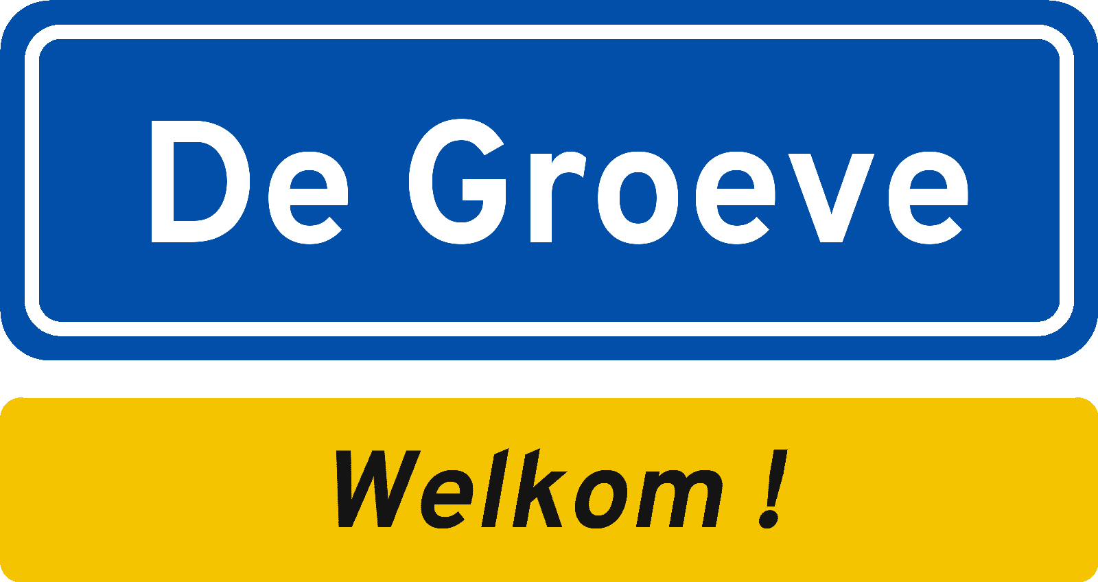 Welkomstbord De Groeve