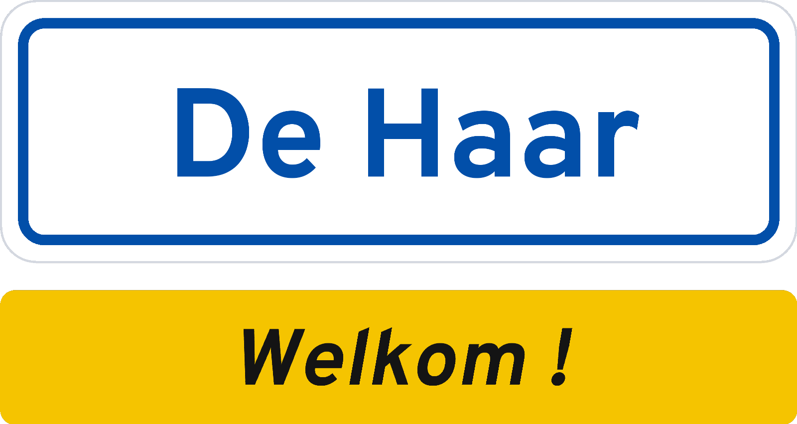 Welkomstbord De Haar