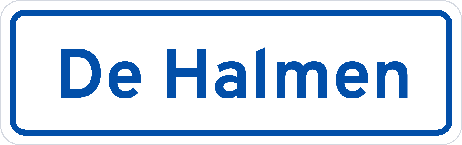 Plaatsnaambord De Halmen
