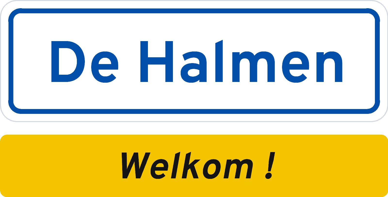 Welkomstbord De Halmen