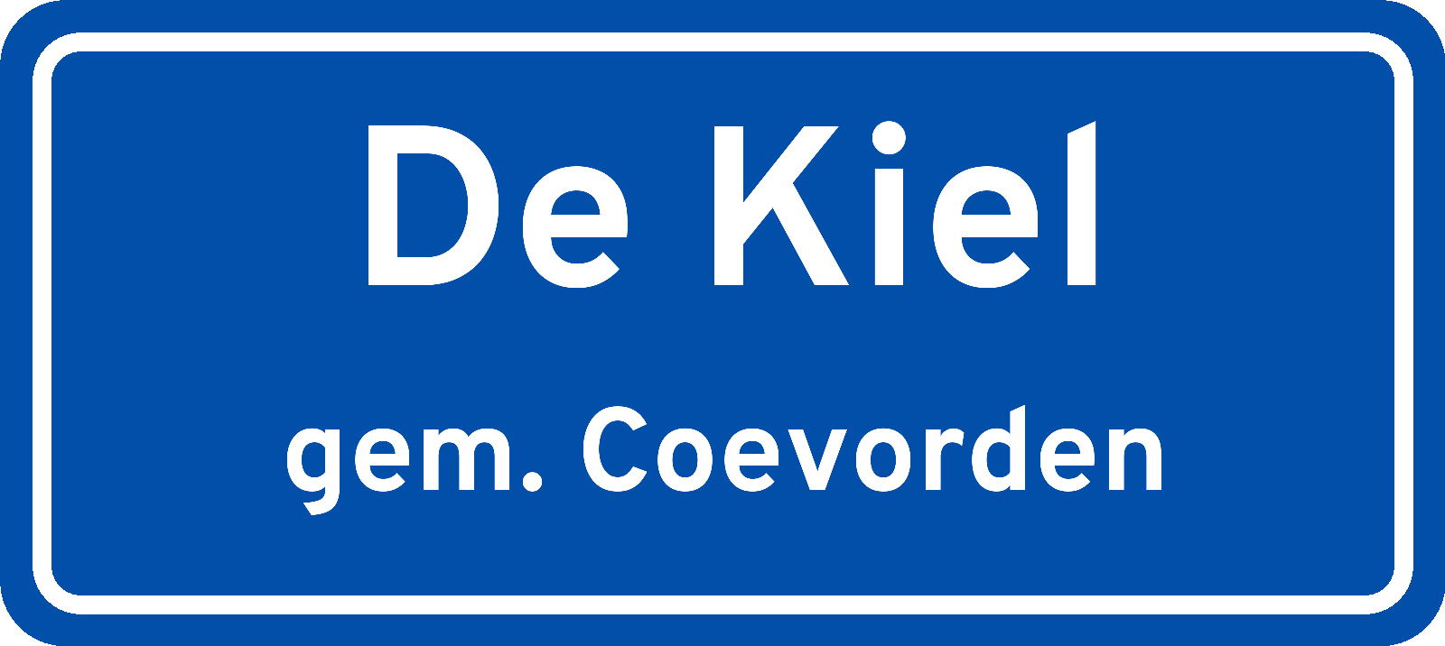 Plaatsnaambord De Kiel gemeente Coevorden