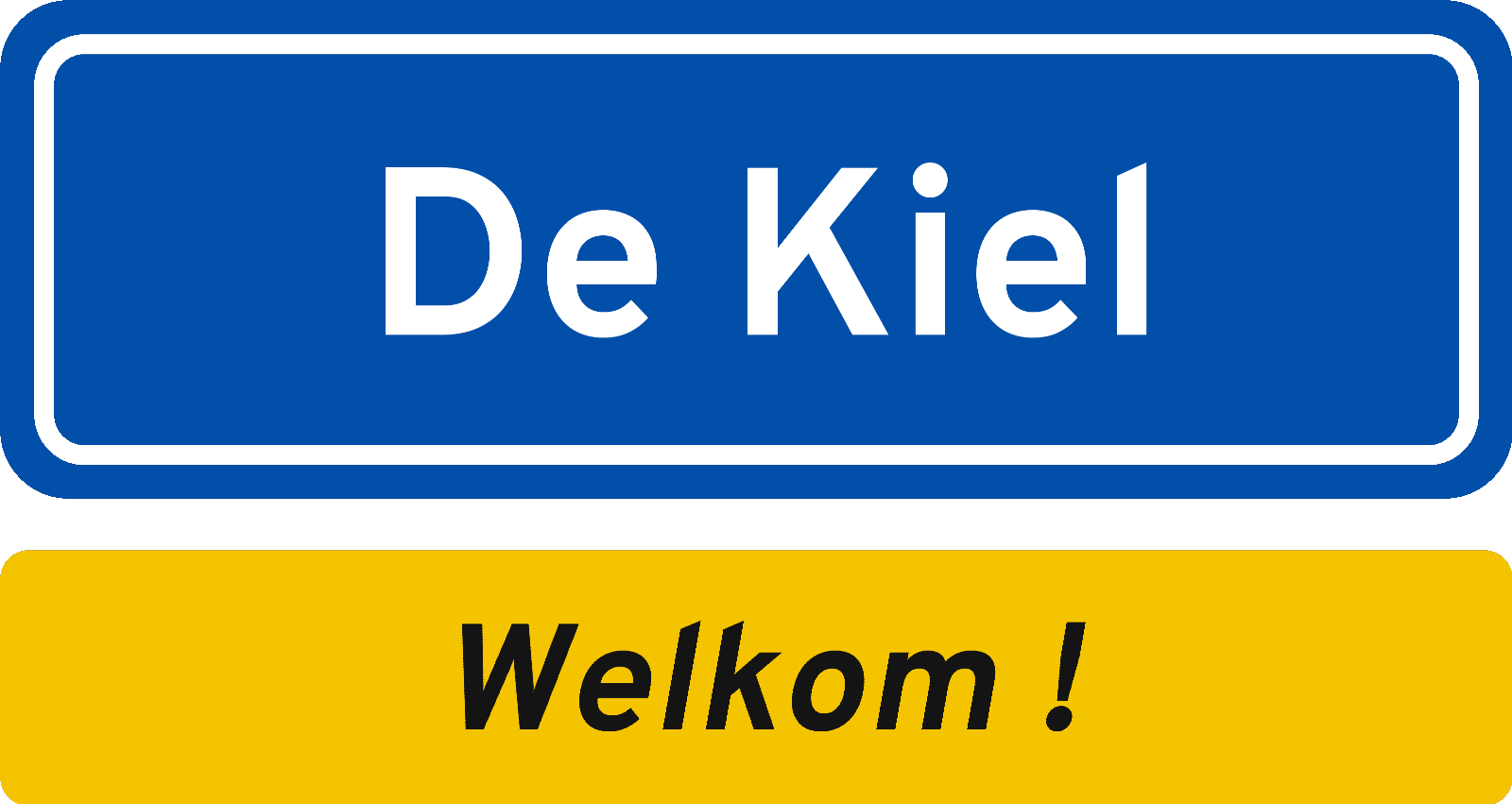 Welkomstbord De Kiel