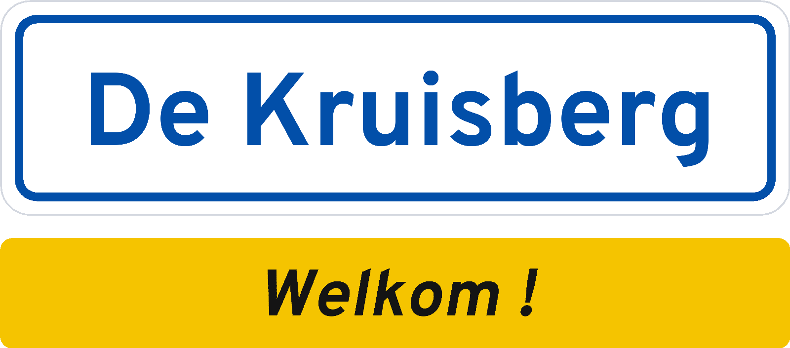 Welkomstbord De Kruisberg