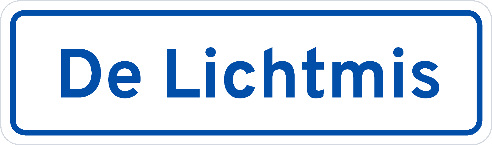 Plaatsnaambord De Lichtmis