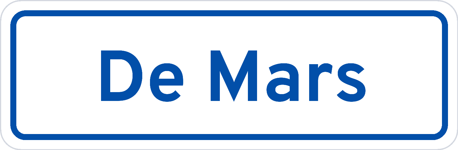 Plaatsnaambord De Mars