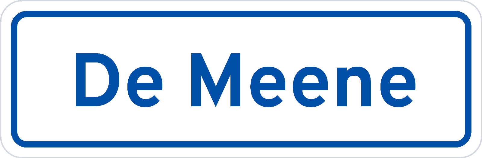 Plaatsnaambord De Meene