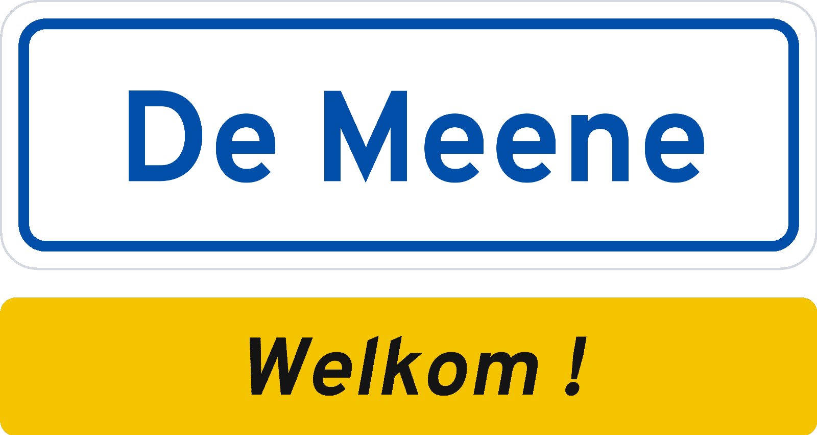 Welkomstbord De Meene