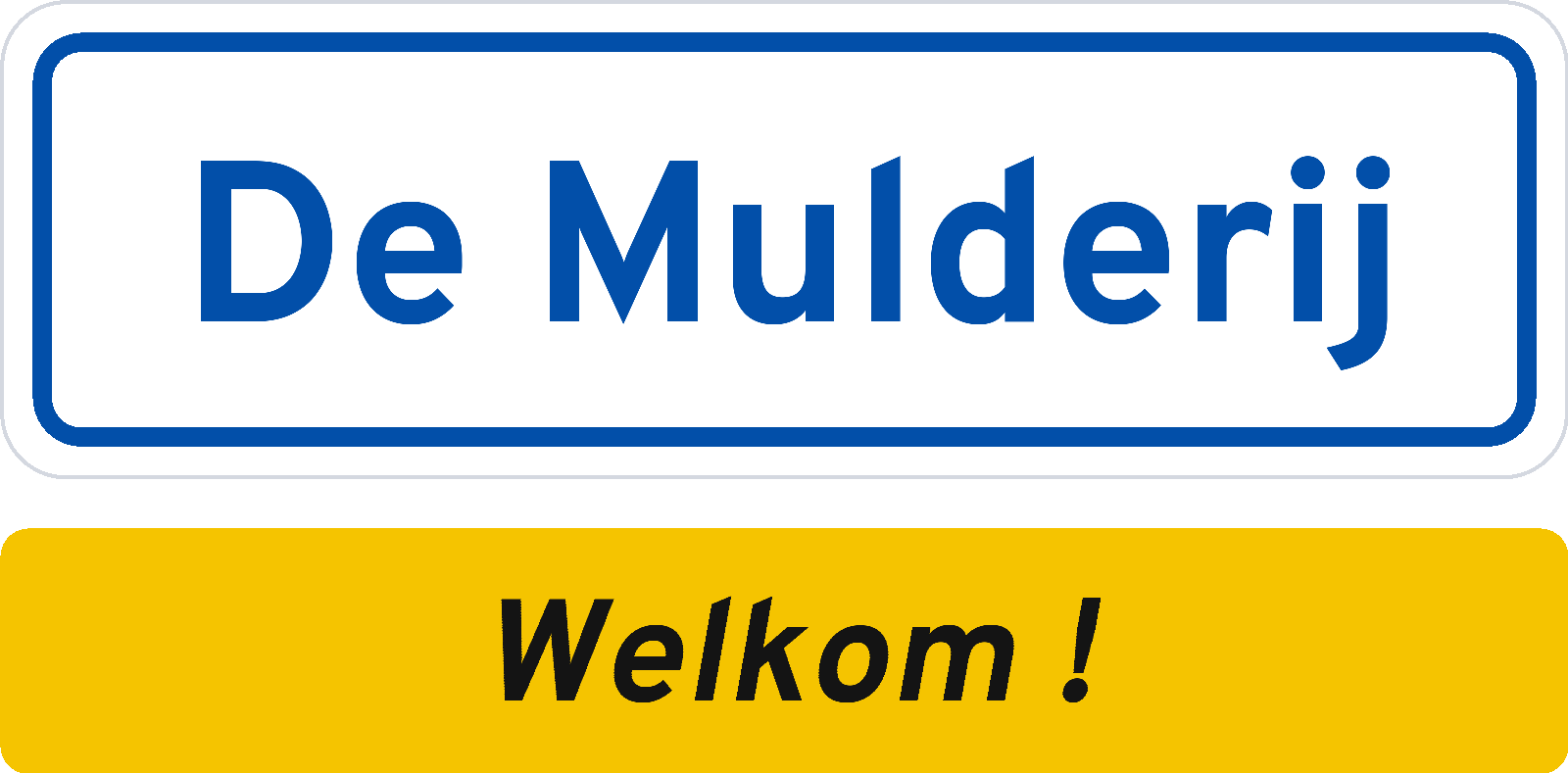 Welkomstbord De Mulderij