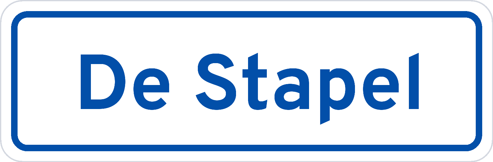 Plaatsnaambord De Stapel