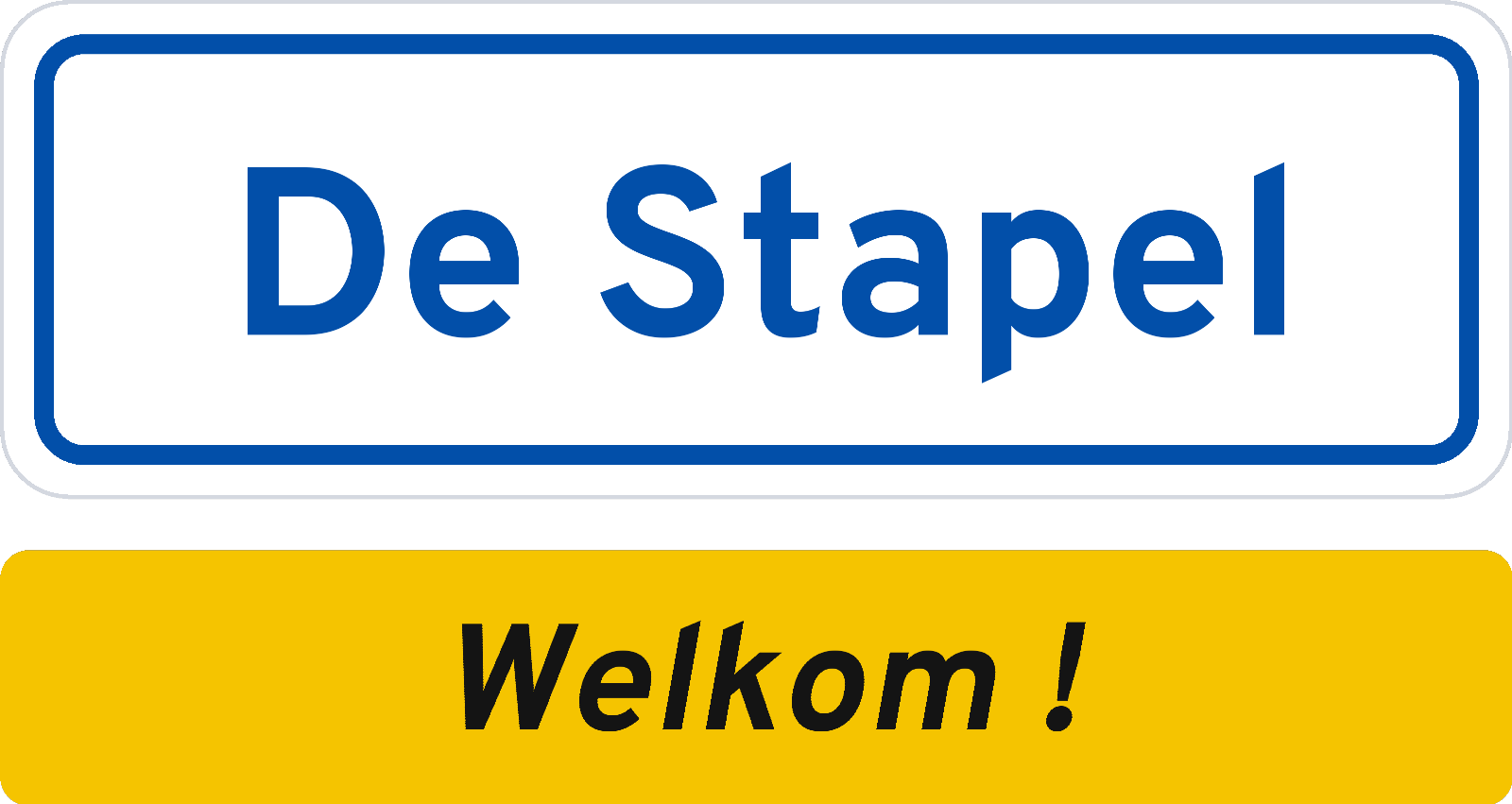 Welkomstbord De Stapel