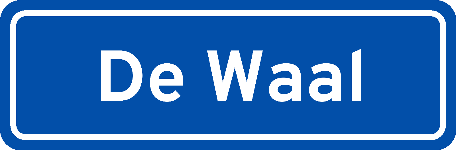 Plaatsnaambord De Waal