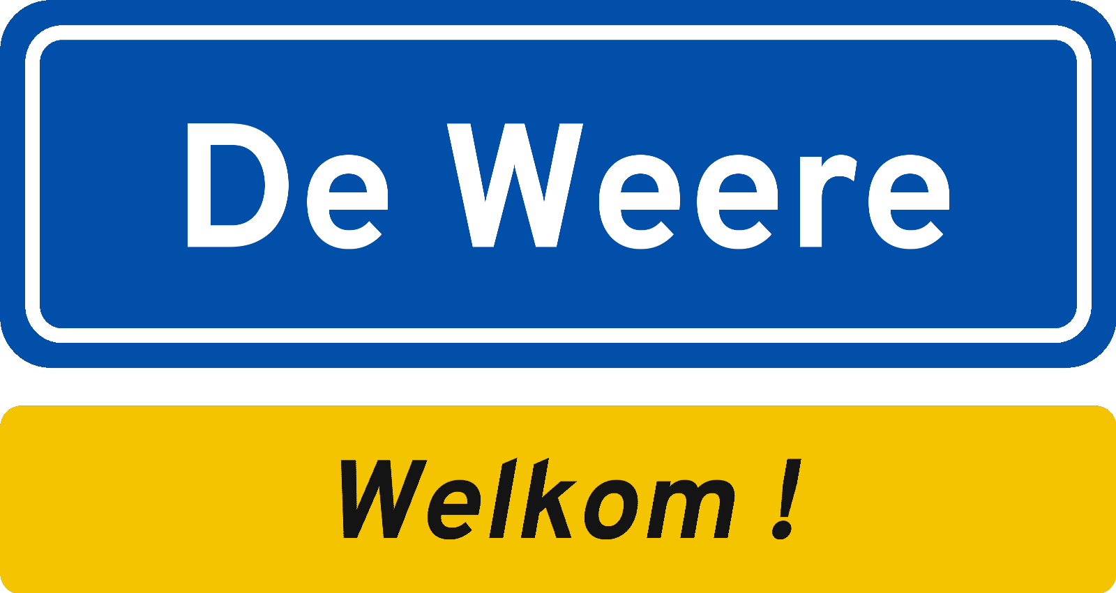 Welkomstbord De Weere