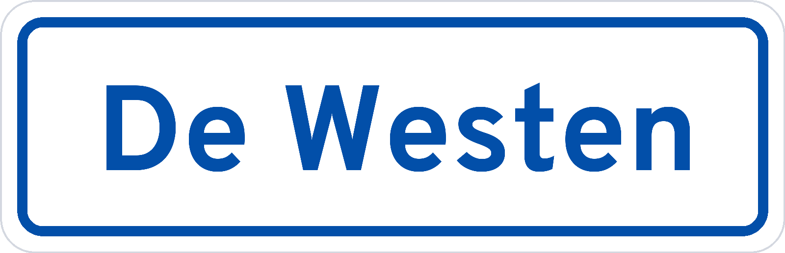 Plaatsnaambord De Westen