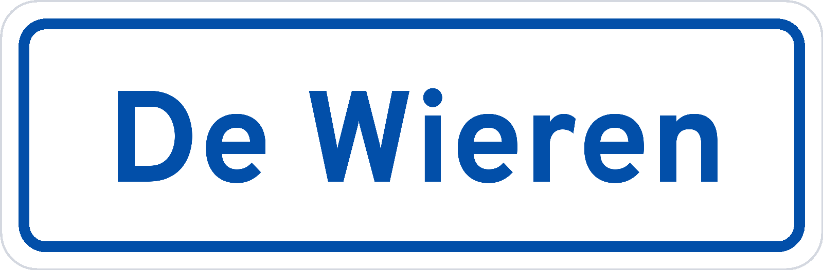 Plaatsnaambord De Wieren