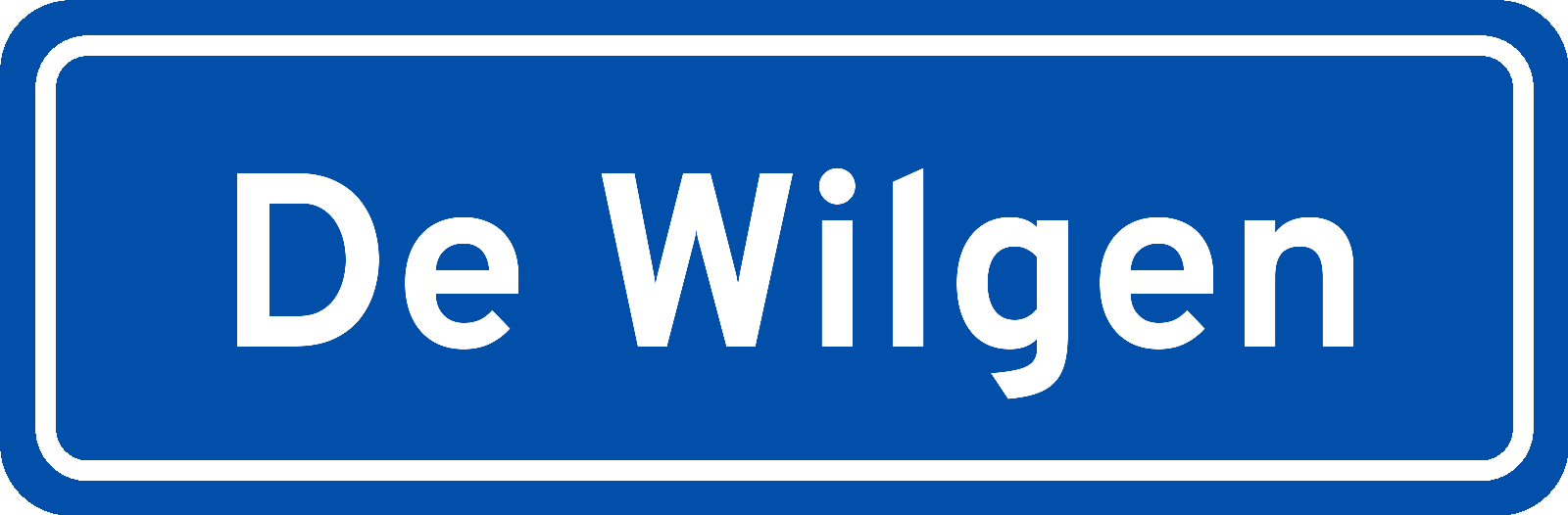Plaatsnaambord De Wilgen