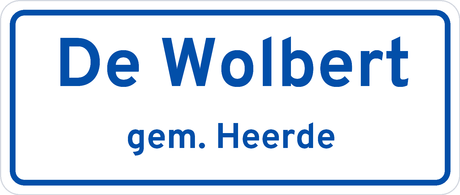 Plaatsnaambord De Wolbert gemeente Heerde