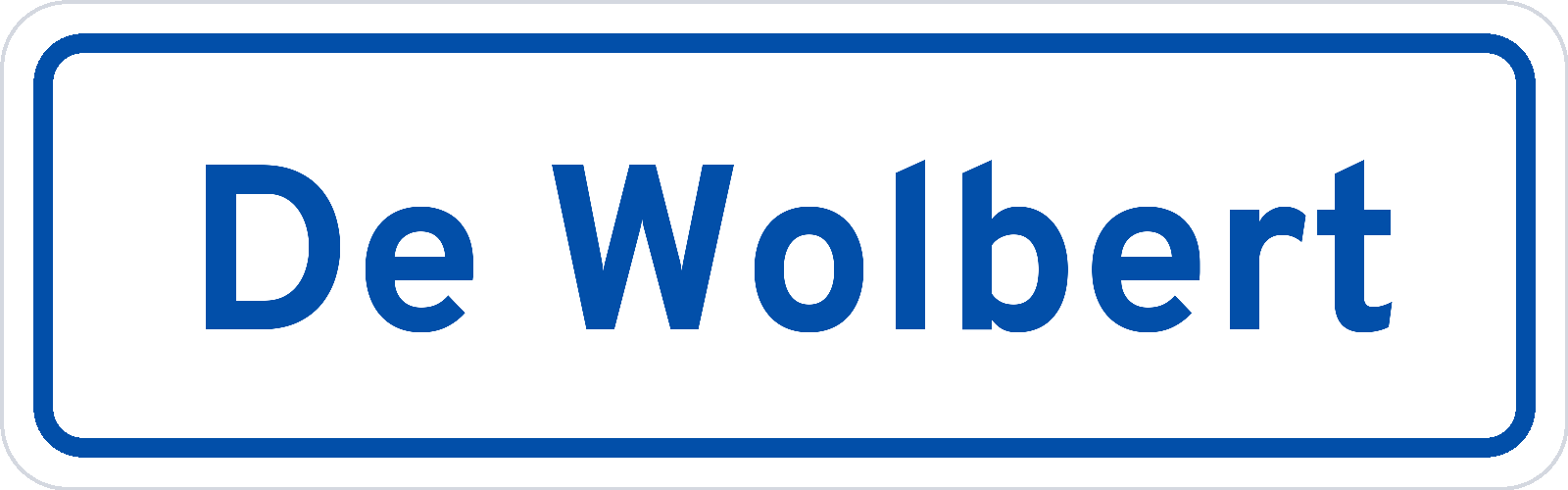 Plaatsnaambord De Wolbert
