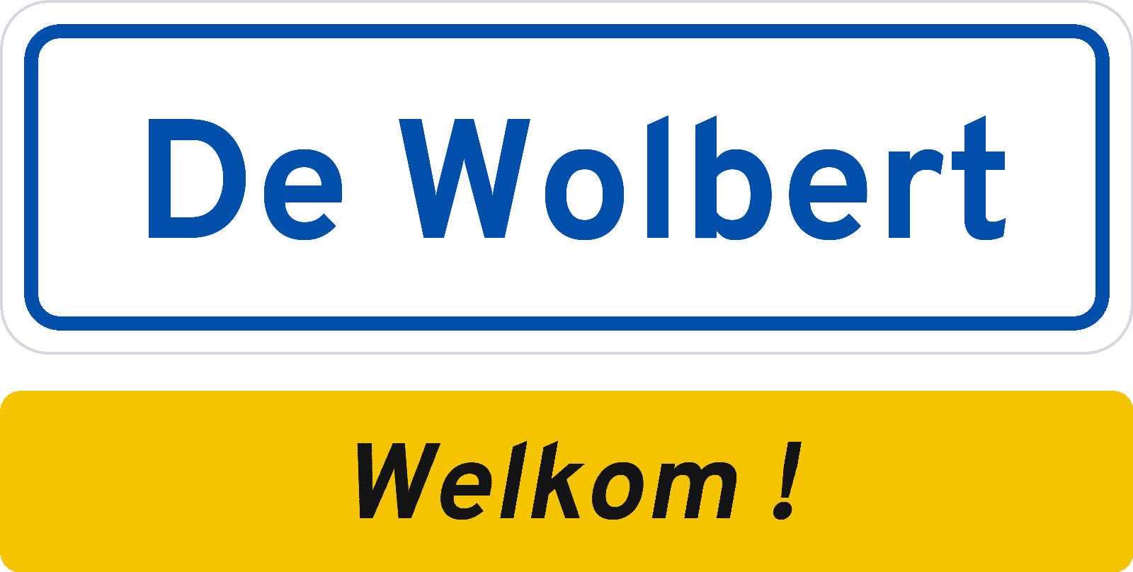 Welkomstbord De Wolbert