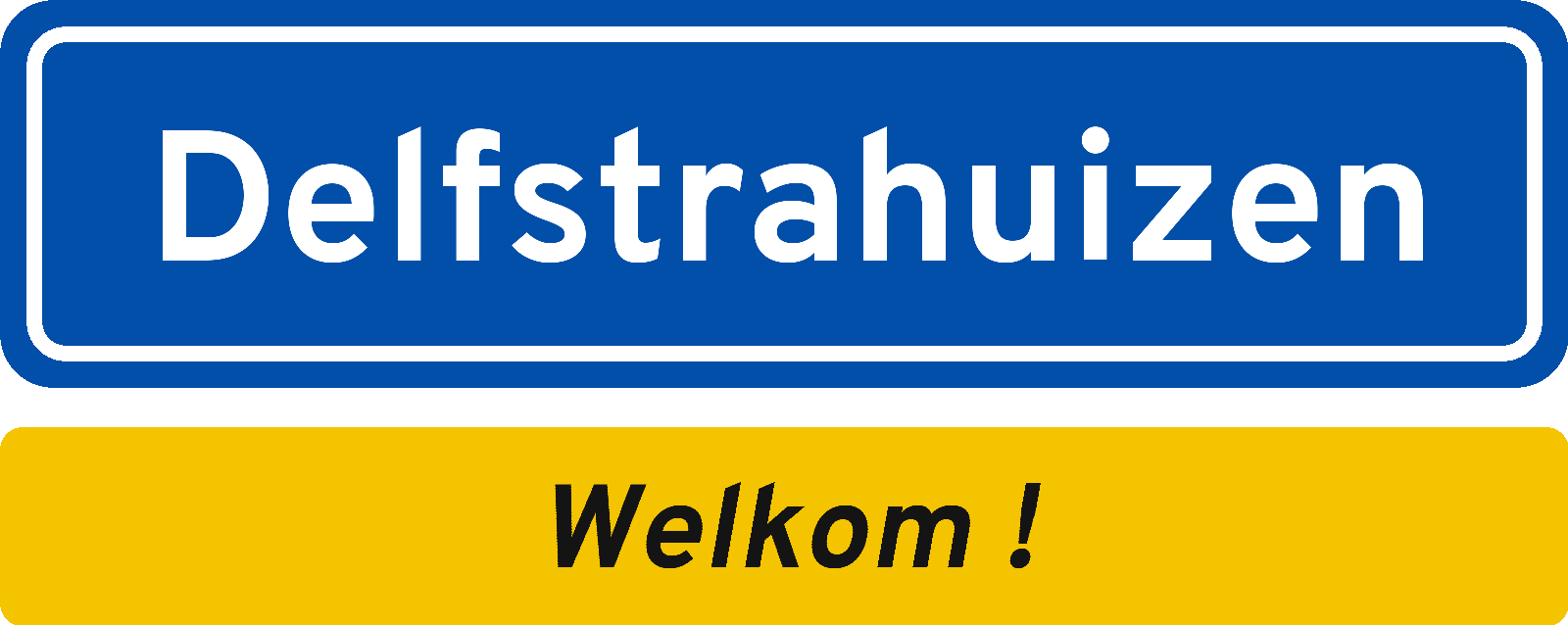 Welkomstbord Delfstrahuizen