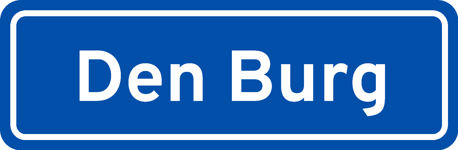 Plaatsnaambord Den Burg