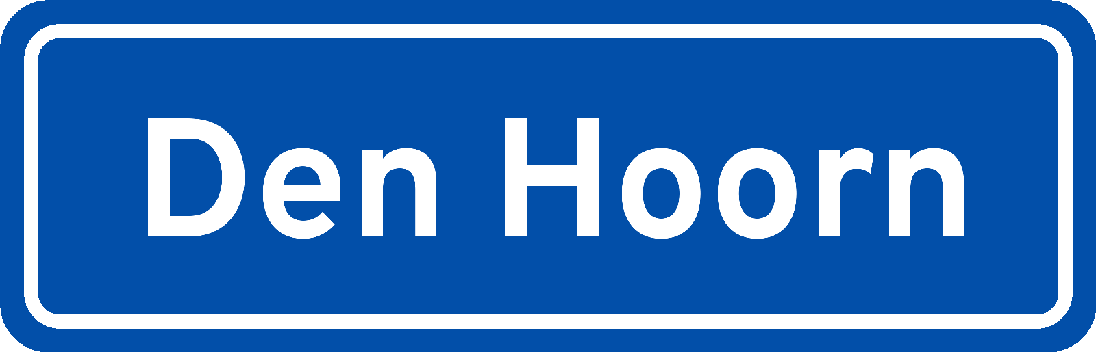 Plaatsnaambord Den Hoorn