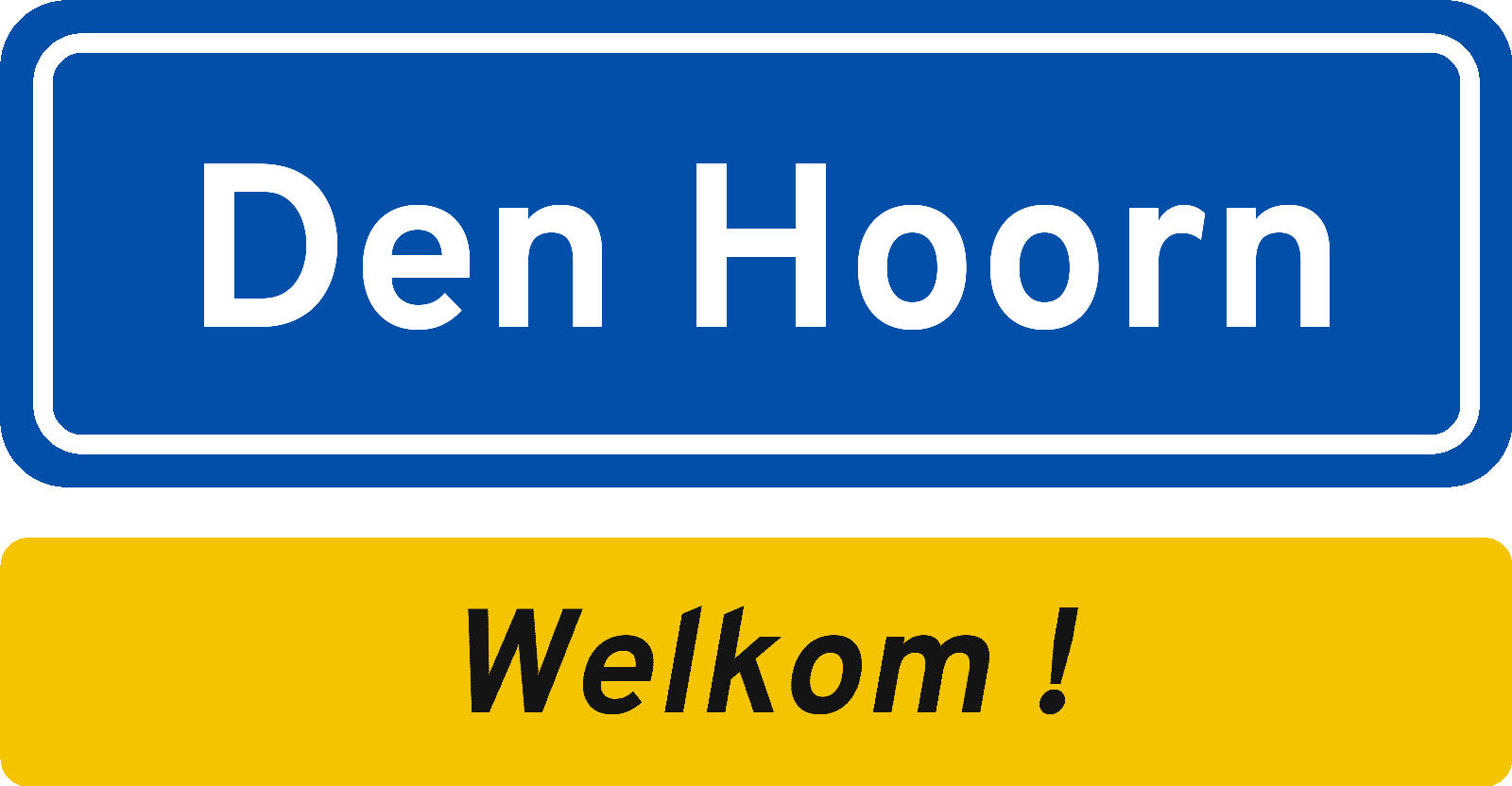 Welkomstbord Den Hoorn