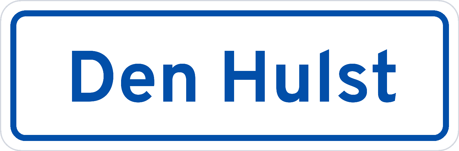 Plaatsnaambord Den Hulst