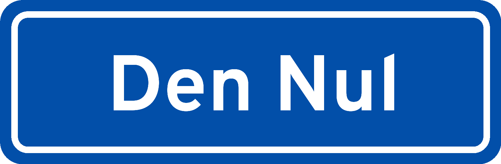 Plaatsnaambord Den Nul