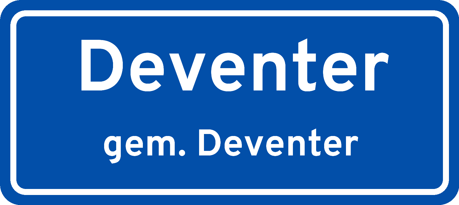 Plaatsnaambord Deventer gemeente Deventer