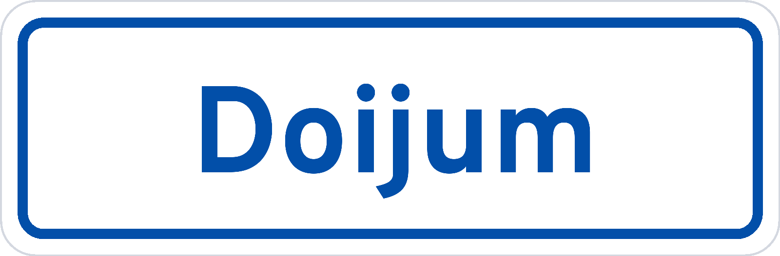 Plaatsnaambord Doijum